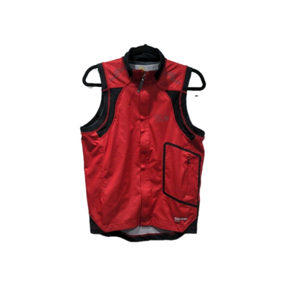 Mountain Hardwear Mens Windstopper Vest Size S Red Biking Gorpcore Reflective